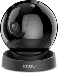 Imou Rex 3D 3K (5MP) Caméra Surveillance WiFi Intérieure 360° - Détection IA Humains/Animaux, Suivi Intelligent BabyPhone Audio Bidirectionnel Noire